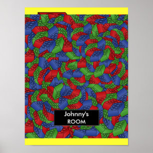 Blocs de construction Poster pour la chambre d'un 