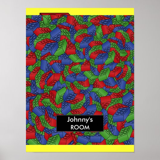 Blocs de construction Poster pour la chambre d'un (Devant)