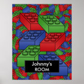 Blocs de construction Poster pour la chambre d'un  (Devant)