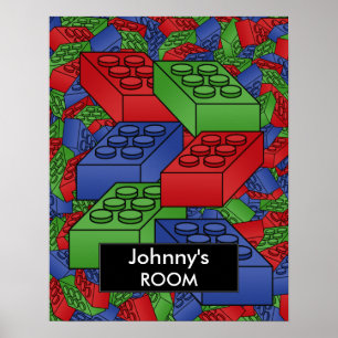 Blocs de construction Poster pour la chambre d'un 