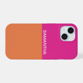 Blocs de couleur rose chaud et orange (Verso Horizontal)