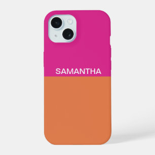 Blocs de couleur rose chaud et orange