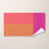 Blocs De Couleur Rose Et Orange Chaud (Serviette à main)