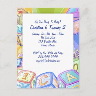 Blocs de couleurs 4,25 x 5,5 pouces Invitation