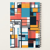 Blocs de couleurs géométriques rétro personnalisés (Dos)