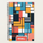 Blocs de couleurs géométriques rétro personnalisés (Devant)