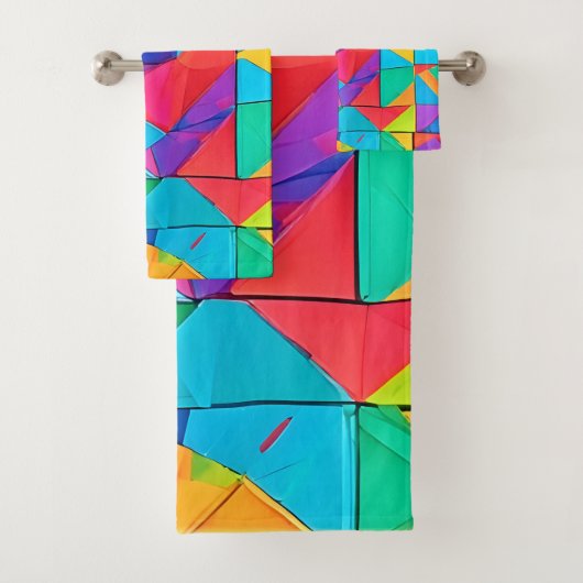 Blocs de couleurs géométriques vibreux (En situation)