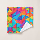 Blocs de couleurs géométriques vibreux (Gant de toilette)