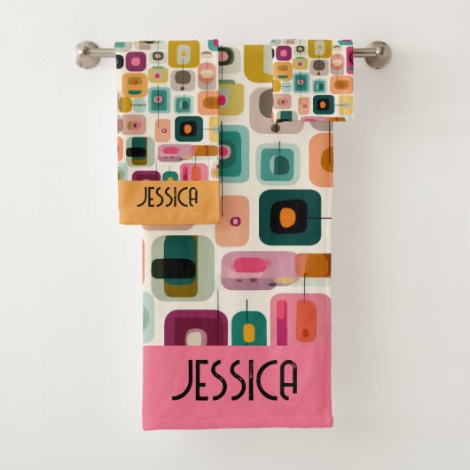 Blocs de couleurs RETRO Mid Century Nom géométriqu (En situation)