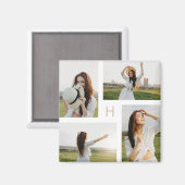 Blocs de monogramme Editable Color Magnet Photo (Recto/Verso)