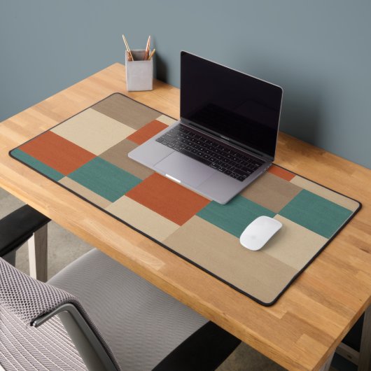 Blocs Géométriques Modernes Sarcelle & Beige (Bureau 2)
