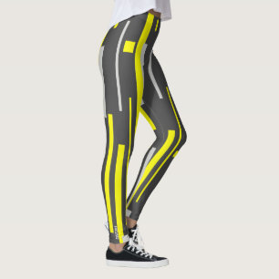 Blocs Jaunes focalisés Leggings d'art Abstrait