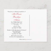 Blocs modernes Faire-part de graduation (rose) (Dos)