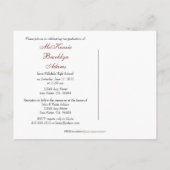 Blocs modernes Faire-part de graduation (rouille) (Dos)