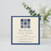 Blocs modernes Grande Invitation d'ouverture (bleu (Debout devant)