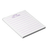 Blocs-notes de professeur papier ligné violet Un m (Incliné)