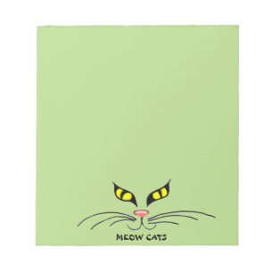 Blocs-notes jaune Meow Cats