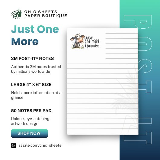 Blocs-notes lignés 3M Post-it® « Just One More »