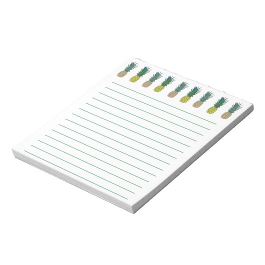 Blocs-notes lignés à thème ananas (Tourné)