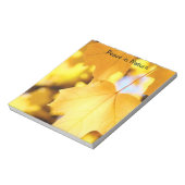 Blocs-notes Paix dans la Nature Feuilles Jaune Dor (Tourné)