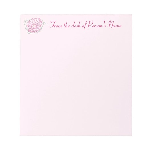 Blocs-notes personnalisés avec fleur de fuchsia De (Devant)