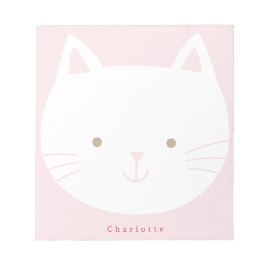 Blocs-notes personnalisés Kitty pour enfants (Devant)