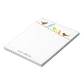 Blocs-notes personnalisés Oiseaux sur une branche (Tourné)