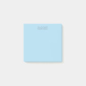 Blocs-notes Post-it bleu clair personnalisés (Devant)