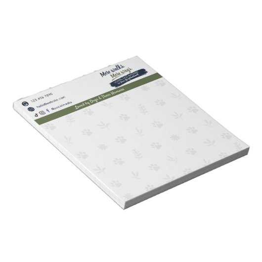 Blocs-notes pour petite entreprise de garde d'anim (Incliné)