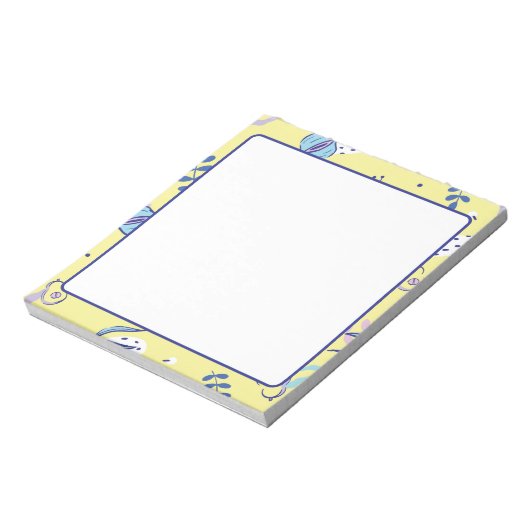 Blocs-notes quotidiens à motif floral jaune (Tourné)