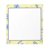 Blocs-notes quotidiens à motif floral jaune (Devant)