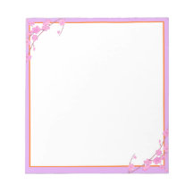 Blocs-notes simples à motif floral violet