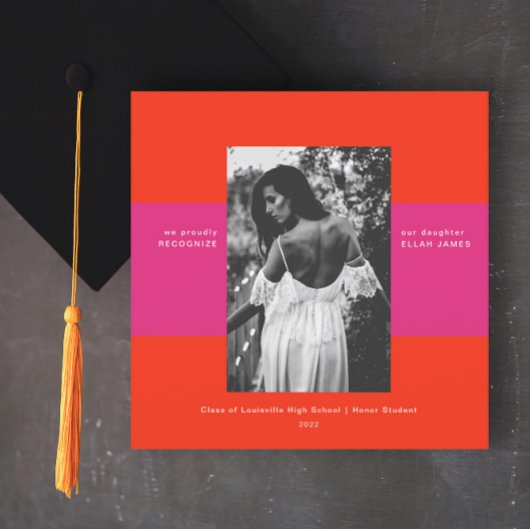 Blocs simples faire-part de graduation photo de mo