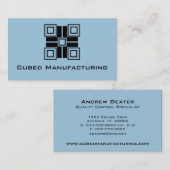 Blocs ultramodernes Carte de visite horizontal, bl (Devant / Derrière)