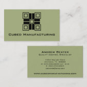 Blocs ultramodernes Carte de visite horizontal, Sa (Devant / Derrière)