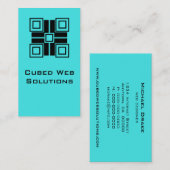 Blocs ultramodernes Carte de visite vertical, Aqua (Devant / Derrière)