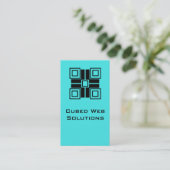 Blocs ultramodernes Carte de visite vertical, Aqua (Debout devant)