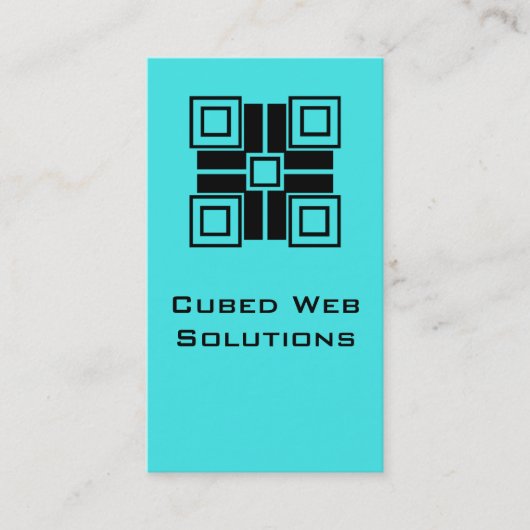 Blocs ultramodernes Carte de visite vertical, Aqua (Devant)