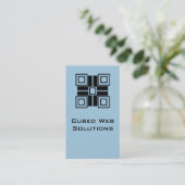 Blocs ultramodernes Carte de visite vertical, Bleu (Debout devant)