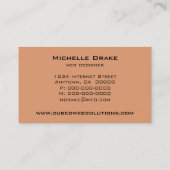 Blocs ultramodernes Carte de visite vertical, Cora (Dos)