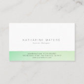 Blocs vert et jaune Carte de visite moderne (Dos)