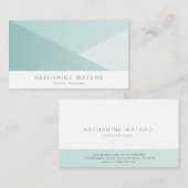 Blocs verts à la menthe Carte de visite moderne (Devant / Derrière)