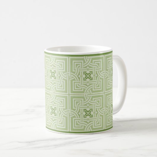 Blocs verts entrelacés Coffee Mug (Devant droit)