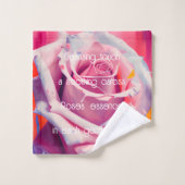 Blode roze roze roze roze in bloem gedicht Bohemia Bad Handdoek (Wasdoekje)