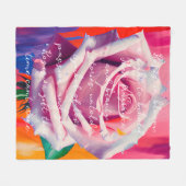 Blode roze roze roze roze in bloem gedicht Bohemia Fleece Deken (Voorkant (Horizontaal))