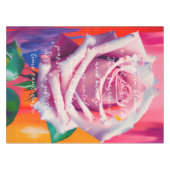 Blode roze roze roze roze in bloem gedicht Bohemia Tafelkleed (Voorkant (Horizontaal))