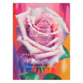Blode roze roze roze roze in bloem gedicht Bohemia Tafelkleed (Voorkant)