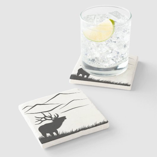 Blodgett Peak & Elk Stenen Onderzetter (Zijkant)