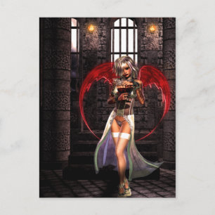 Bloed Angel Gothic Girls™ Vampire Fantasy Ondertek Briefkaart