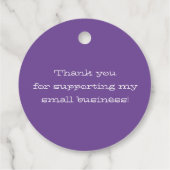 Bloed bloesem gemaakt met liefdespasta Paars Lila Bedankjes Labels (Achterkant)